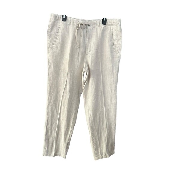 Tasso Elba XL 100% Linen Pants Lightweight Drawstring Waist‎ Women’s #KL5-6 - Picture 1 of 12